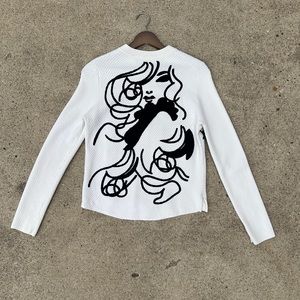 Abstract Art Double Zipper Top